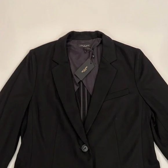 Rag & Bone Black Charles Wool Blazer Suit Jacket Womens 8 or 12 NEW - Picture 8 of 14